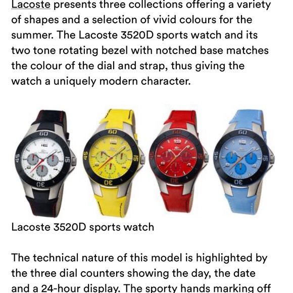 Lacoste Watch (3520D Sports Watch) (needs new battery) - Picture 9 of 10